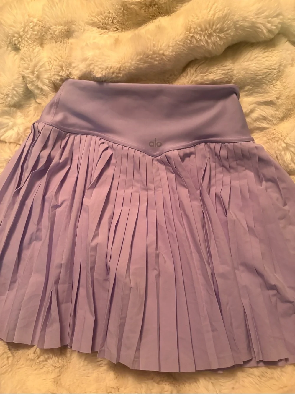 ALO Yoga Lavender Pleated Skirt